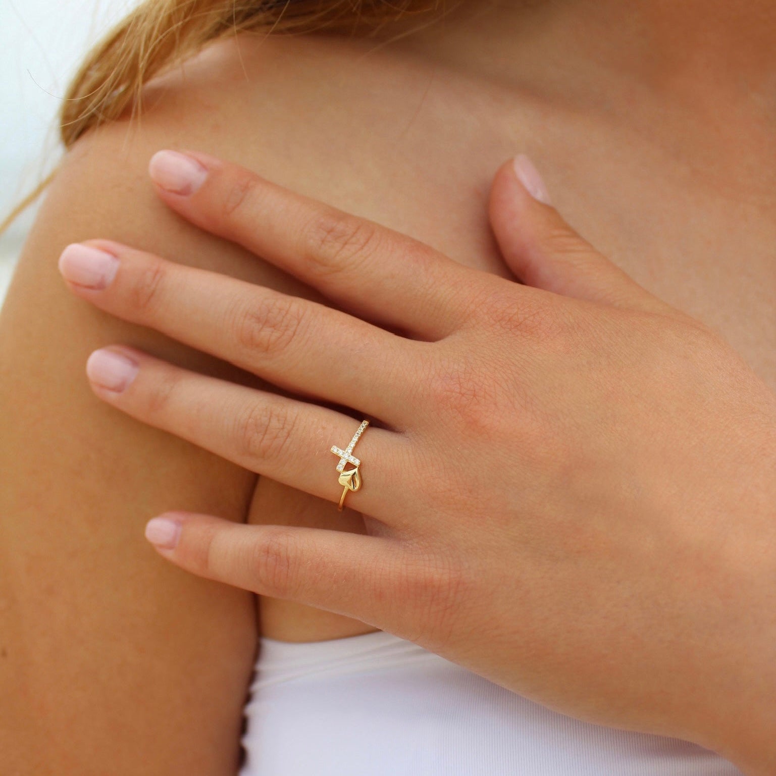 Cross Heart Ring | The Bead Shop Laguna Beach