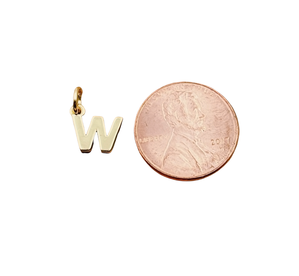 Gold Initial Charm with Jump Ring