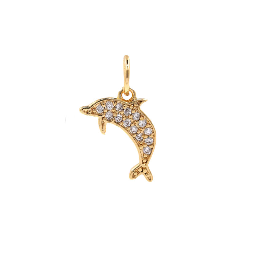 Micro Pave Dolphin Charm